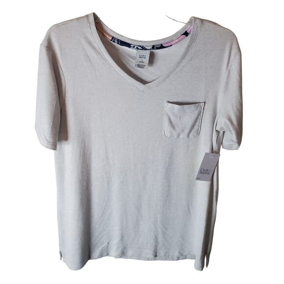 Croft & Barrow Intimates Super Soft V-Neck Sleep Lounge Top, NWT, Small - Picture 1 of 5